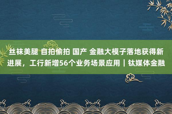 丝袜美腿 自拍偷拍 国产 金融大模子落地获得新进展，工行新增56个业务场景应用｜钛媒体金融