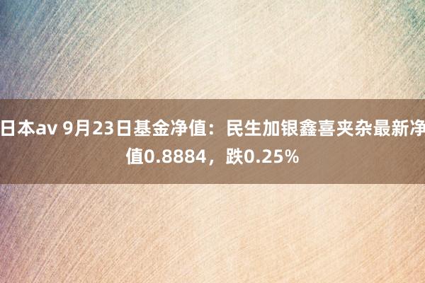 日本av 9月23日基金净值：民生加银鑫喜夹杂最新净值0.8884，跌0.25%