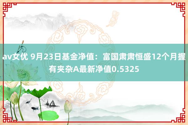 av女优 9月23日基金净值：富国肃肃恒盛12个月握有夹杂A最新净值0.5325