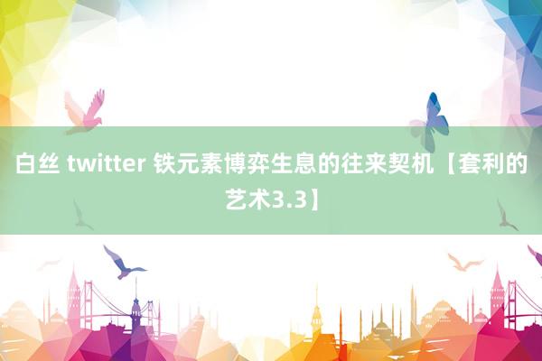 白丝 twitter 铁元素博弈生息的往来契机【套利的艺术3.3】