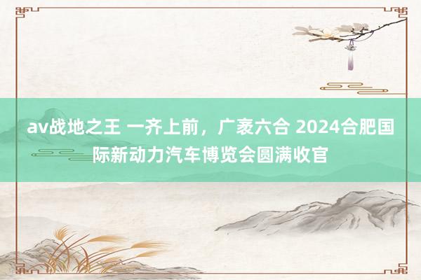 av战地之王 一齐上前，广袤六合 2024合肥国际新动力汽车博览会圆满收官