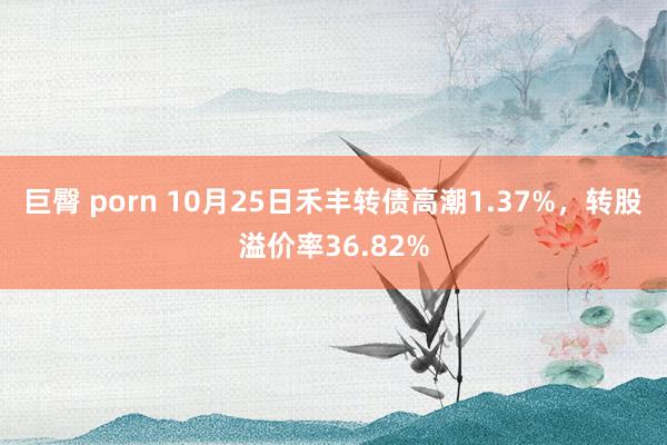 巨臀 porn 10月25日禾丰转债高潮1.37%，转股溢价率36.82%