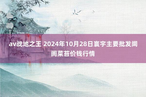 av战地之王 2024年10月28日寰宇主要批发阛阓菜苔价钱行情