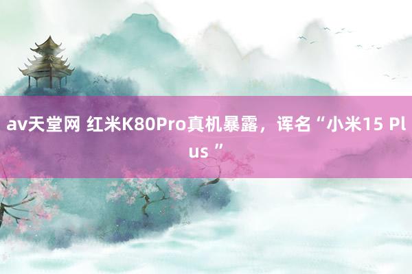 av天堂网 红米K80Pro真机暴露，诨名“小米15 Plus ”