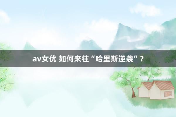 av女优 如何来往“哈里斯逆袭”？