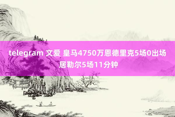 telegram 文爱 皇马4750万恩德里克5场0出场 居勒尔5场11分钟