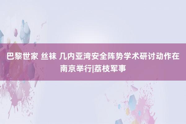 巴黎世家 丝袜 几内亚湾安全阵势学术研讨动作在南京举行|荔枝军事