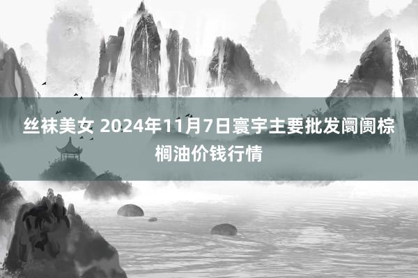 丝袜美女 2024年11月7日寰宇主要批发阛阓棕榈油价钱行情