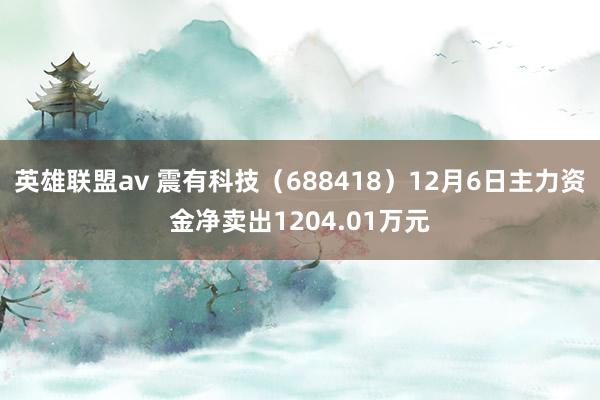 英雄联盟av 震有科技（688418）12月6日主力资金净卖出1204.01万元