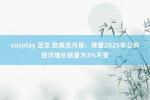 cosplay 足交 欧佩克月报：保管2025年公共经济增长掂量为3%不变