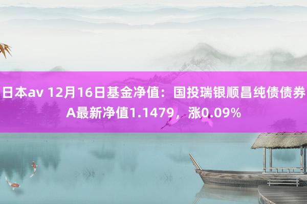 日本av 12月16日基金净值：国投瑞银顺昌纯债债券A最新净值1.1479，涨0.09%