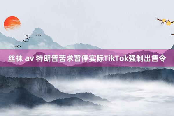 丝袜 av 特朗普苦求暂停实际TikTok强制出售令