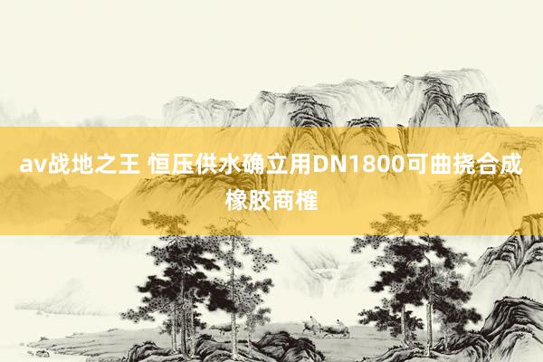 av战地之王 恒压供水确立用DN1800可曲挠合成橡胶商榷