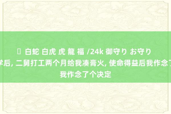 ✨白蛇 白虎 虎 龍 福 /24k 御守り お守り 考上大学后， 二舅打工两个月给我凑膏火， 使命得益后我作念了个决定